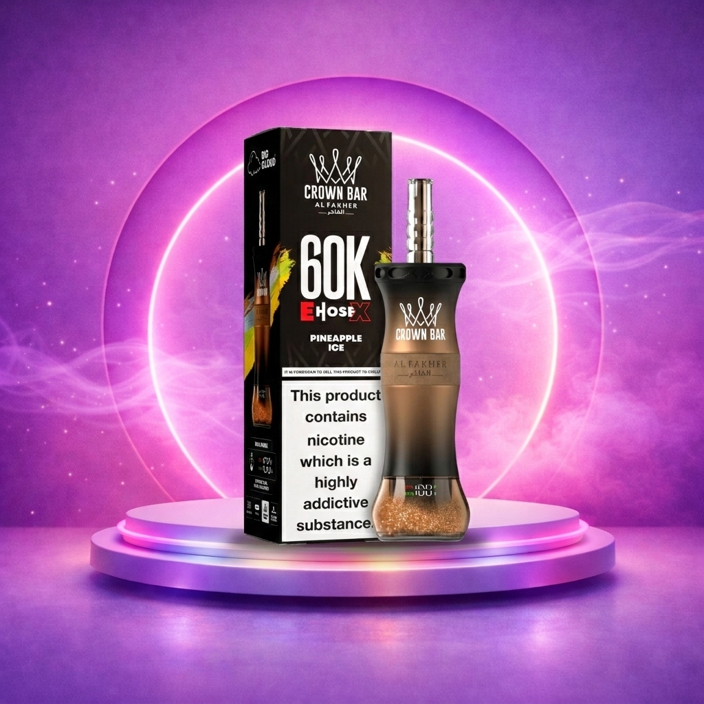 Al-Fakher Crown Bar E-Hose X 60K Vaper Desechable Cigarrillo Electrónico Puff Muchas Caladas